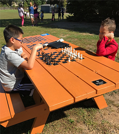 Students play chess