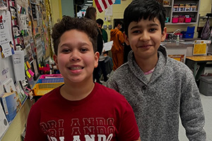 Two smiling students